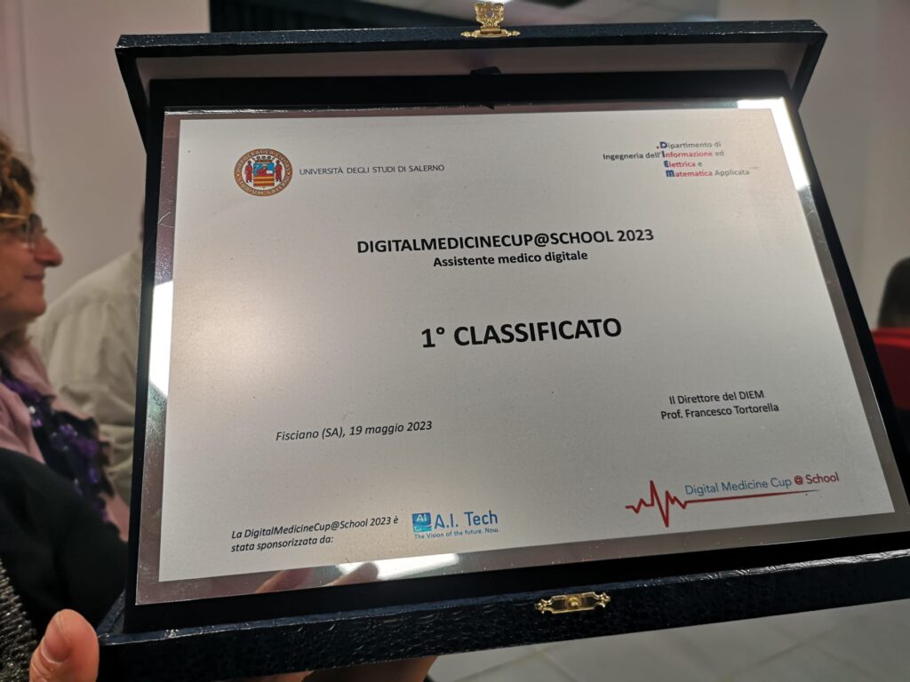 Primo posto dell’Istituto Tecnico Tecnologico Guido Dorso di Avellino al DigitalMedicineCup@School.