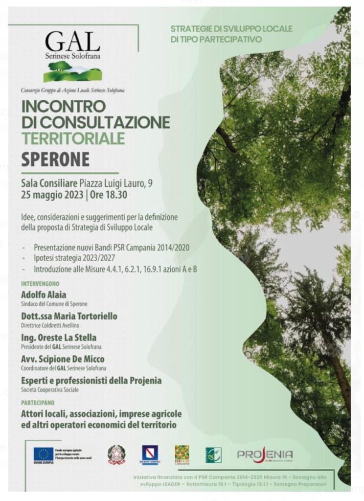 SPERONE. Strategie di sviluppo locale, convegno presso la casa comunale
