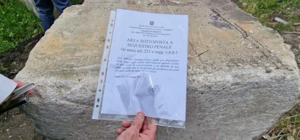 LAURO (AV). Sequestrata area comunale di  circa 4000 mq, denunciato 68enne.