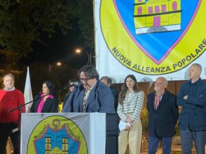MUGNANO DEL CARDINALE. Nuova Alleanza Popolare tiene il comizio in piazza Padre Pio. Foto e Video