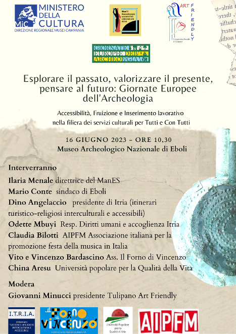Giornate europee dell’Archeologia, al museo di Eboli la cultura strumento per l’inclusione sociale e lavorativa per persone con disabilità Giornate europee dell’Archeologia, al museo di Eboli la cultura strumento per l’inclusione sociale e lavorativa per persone con disabilità