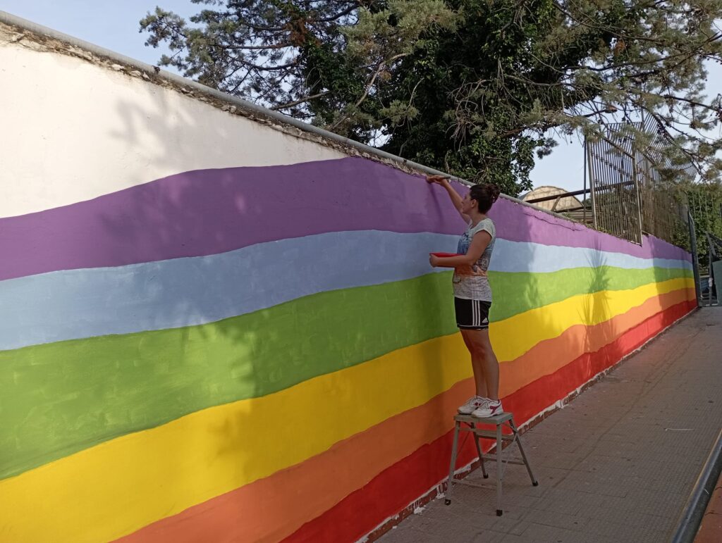 Progetto artistico “Sporcarsi le mani per costruire la PACE”. Baiano, Villa Comunale a cura del movimento Azione Cattolica e del Forum Giovani