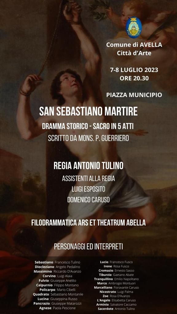 Avella Venerdì e sabato ritorna lopera San Sebastiano Martire Avella Venerdì e sabato ritorna lopera San Sebastiano Martire
