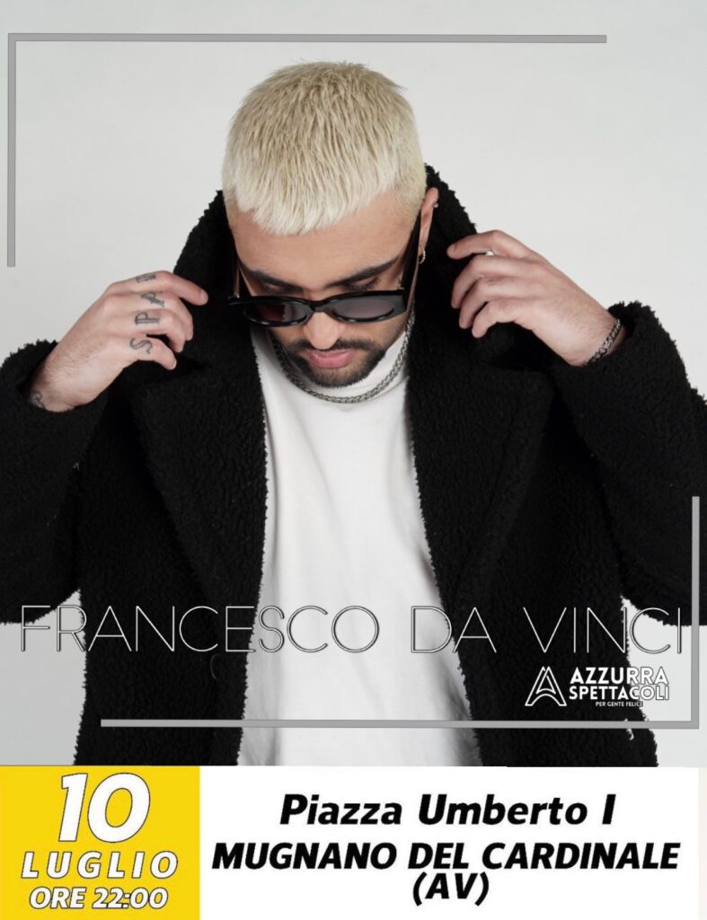 MUGNANO. Lunedì sera di musica con  Vale Lambo preceduto da Francesco Da Vinci