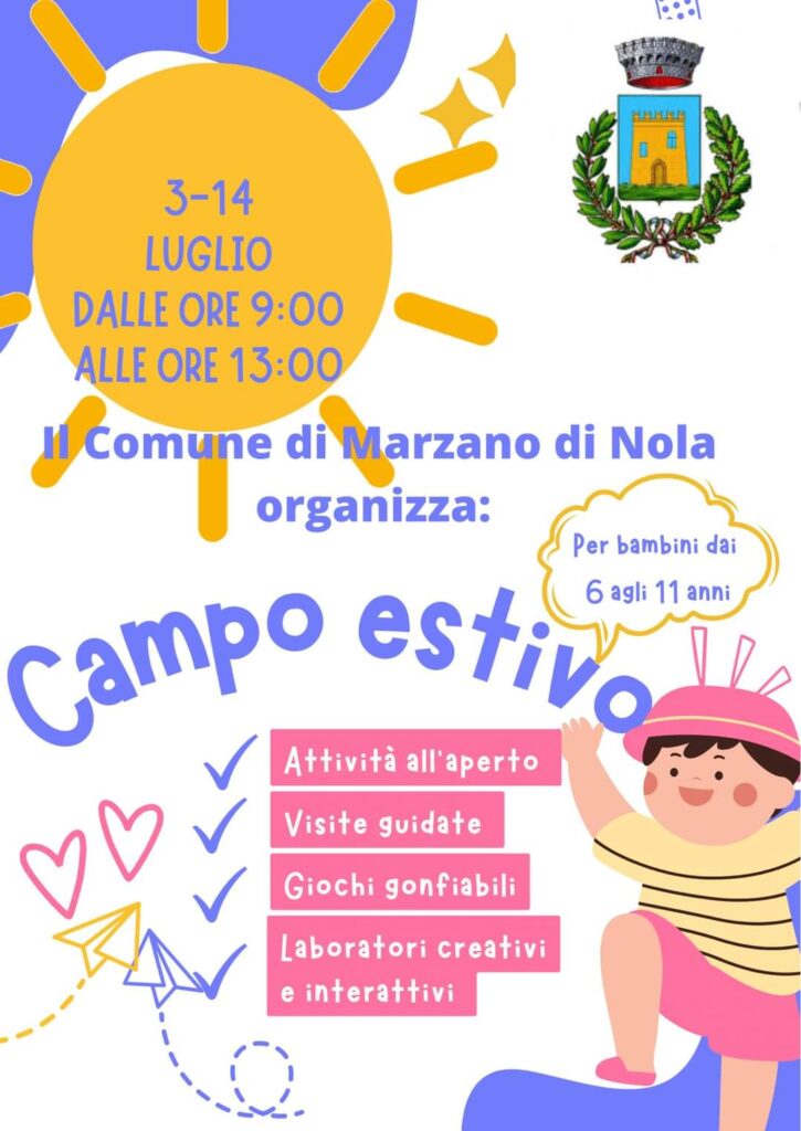 MARZANO DI NOLA. Due settimane con il campo estivo comunale