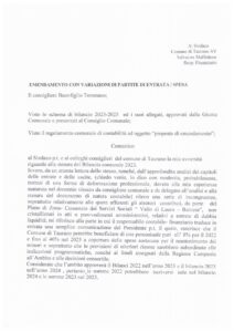 TAURANO (AV). Il consigliere Tommaso Buonfiglio esprime il voto contrario al Bilancio di Previsione 2023.