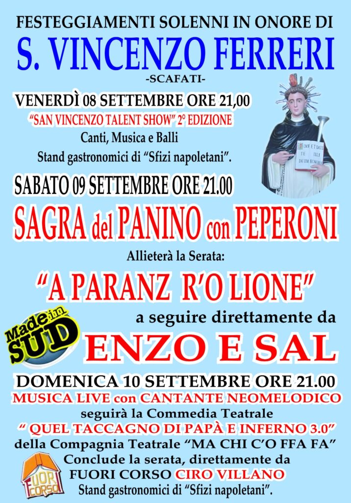 Ritorna la Festa in onore di san Vincenzo Ferreri in Scafati.