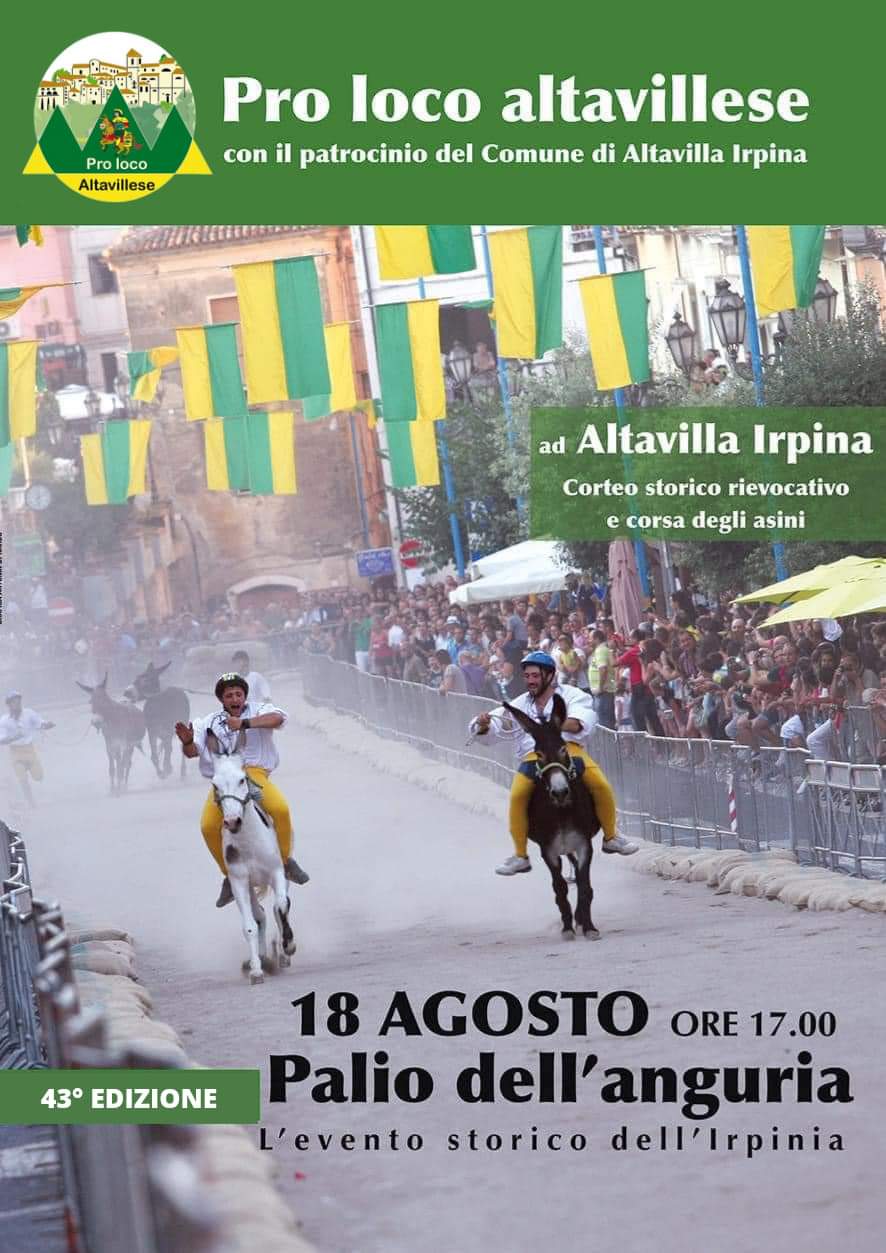 ALTAVILLA IRPINA. Il Palio dellAnguria, venerdì 18 agosto levento dellanno ALTAVILLA IRPINA. Il Palio dellAnguria, venerdì 18 agosto levento dellanno