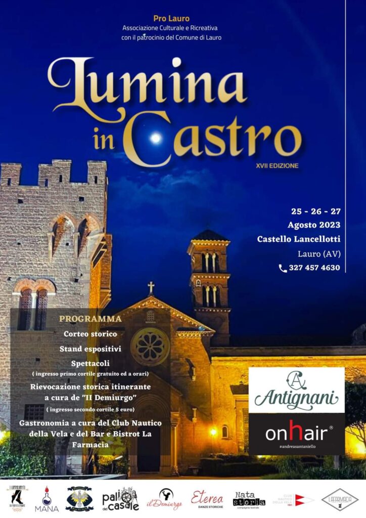 Lauro (AV)  Lumina in Castro   XVII edizione, il programma dellevento
