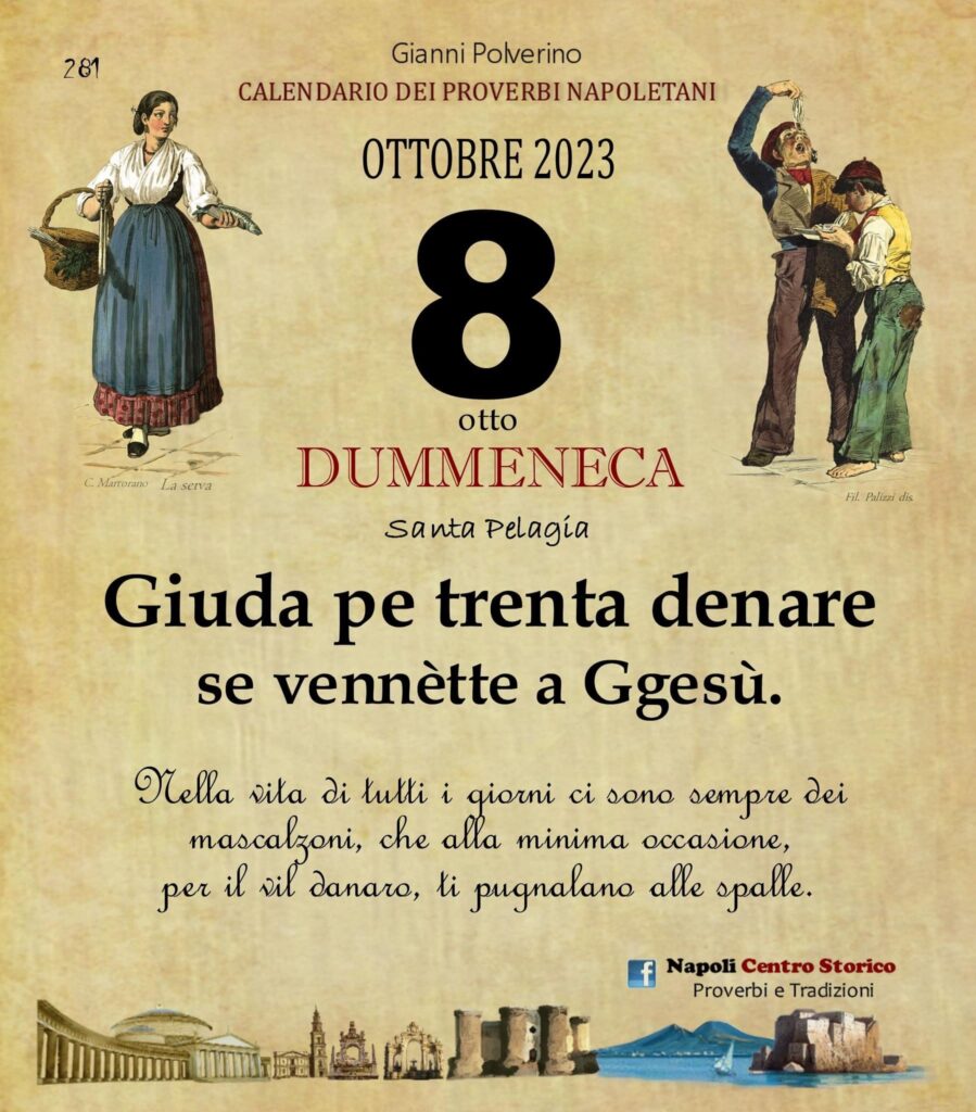 O PRUVERBIO D O JUORNO. Domenica 8 ottobre 2023