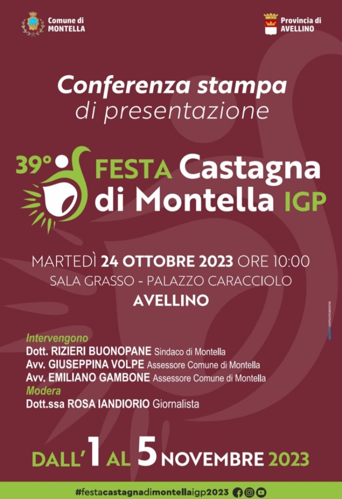 Conferenza Stampa di presentazione 39° Festa Castagna di Montella Igp