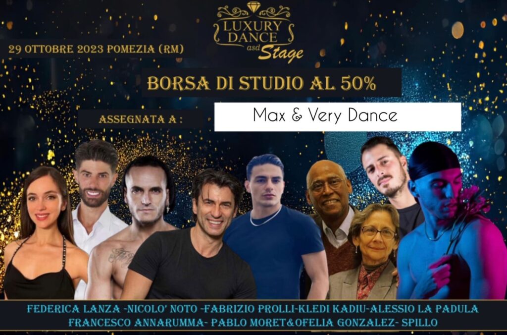 Forino (Av): La Max e Very Dance in scena con 40 ballerini presso la prestigiosa Accademia LUXURY DANCE di Pomezia