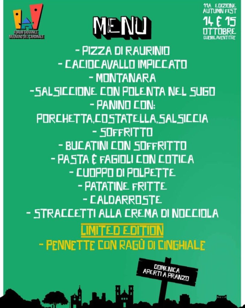 Mugnano   Sabato e domenica cè Autumn Fest del Forum Giovani