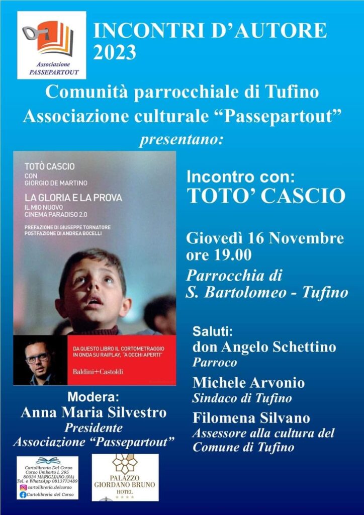 Incontri dAutore 2023 a Tufino: UnOpportunità di cultura e condivisione con Totò Cascio