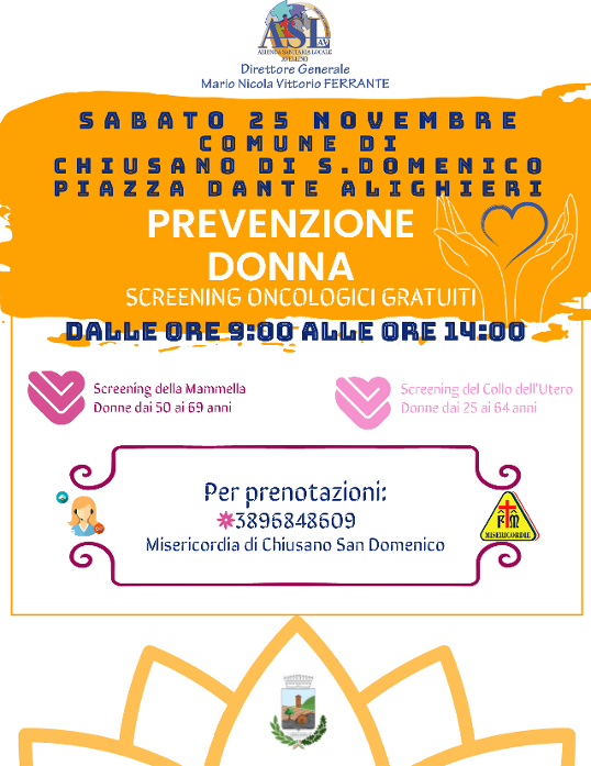 Screening oncologici, i camper dell’Asl sabato a Chiusano e domenica a Fontanarosa Screening oncologici, i camper dell’Asl sabato a Chiusano e domenica a Fontanarosa