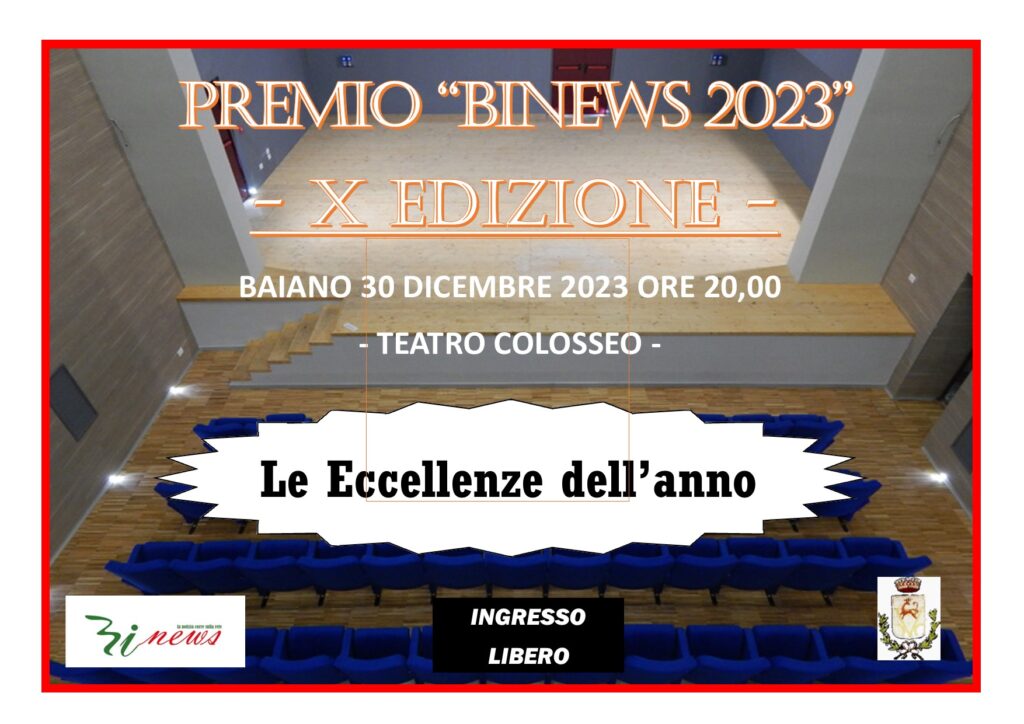 Premio Binews 2023: Celebrazione dellEccellenza e dellImpegno sociale nel Cuore della Bassa Irpinia