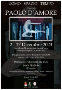 SOLOFRA (AV). Dal 2 al 17 dicembre a Solofra in mostra i dipinti di Paolo D’Amore nella personale dal titolo “Uomo, spazio, tempo”