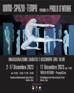 SOLOFRA (AV). Dal 2 al 17 dicembre a Solofra in mostra i dipinti di Paolo D’Amore nella personale dal titolo “Uomo, spazio, tempo”