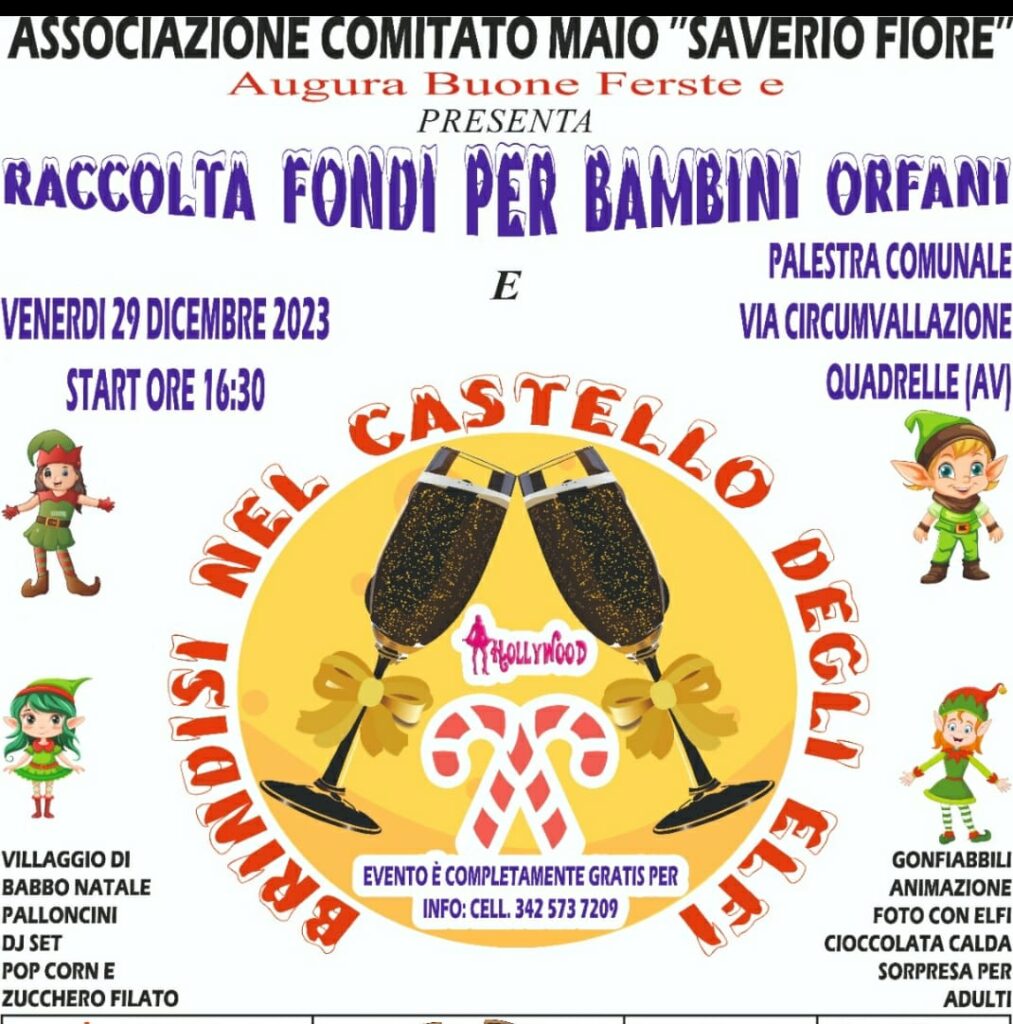 Serata Solidale a Quadrelle questa sera: Una Magica raccolta fondi per i Bambini Orfani