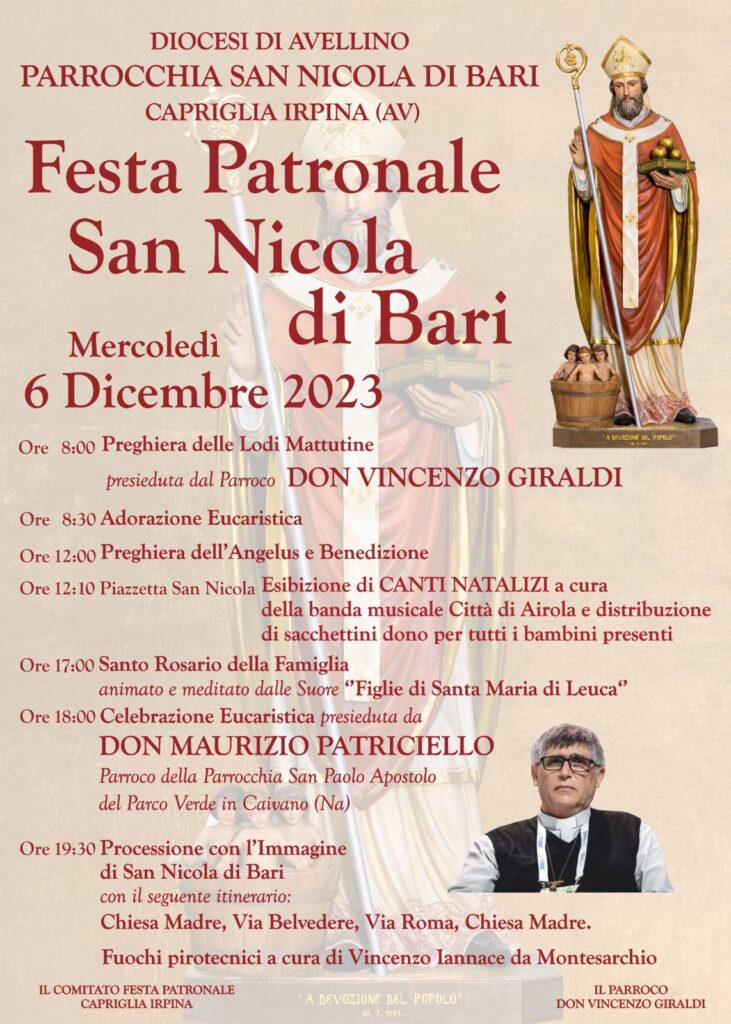 CAPRIGLIA IRPINA   Festa Patronale di San Nicola di Bari