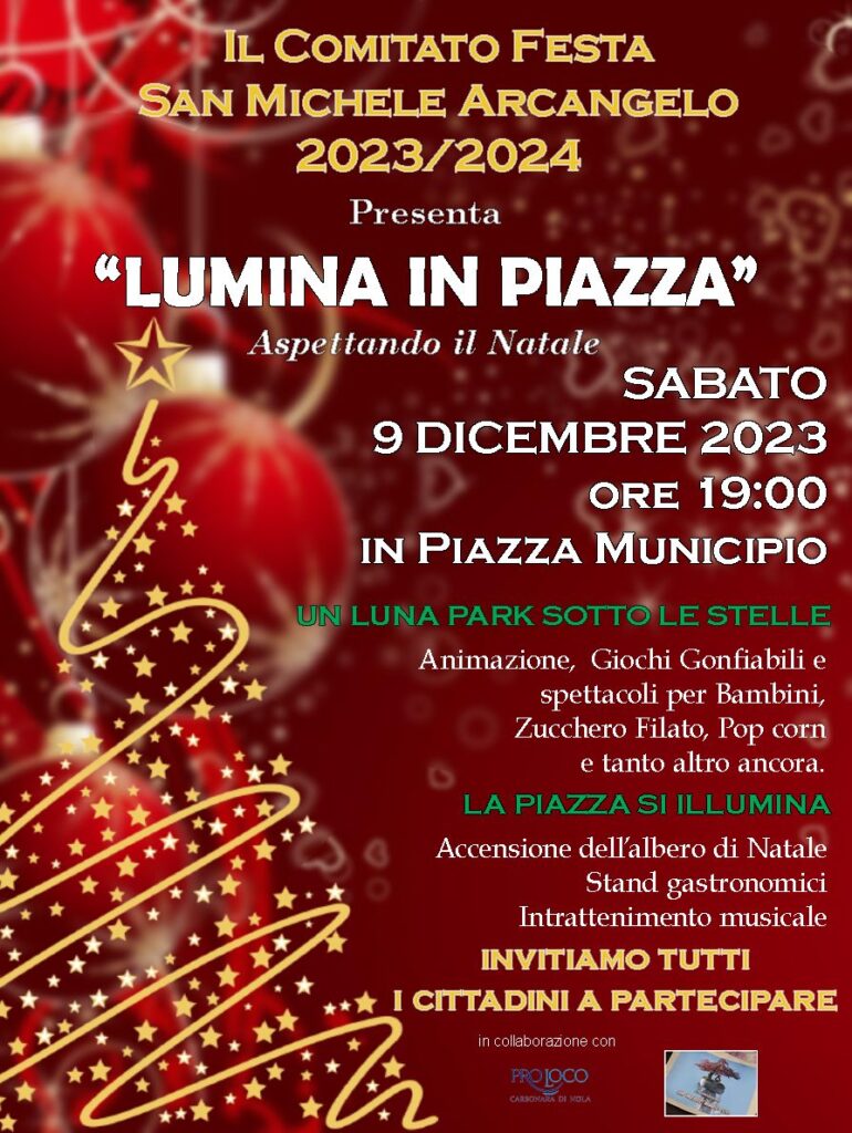 Lumina in Piazza: Una serata Magica ad anteprima del Natale a Carbonara di Nola