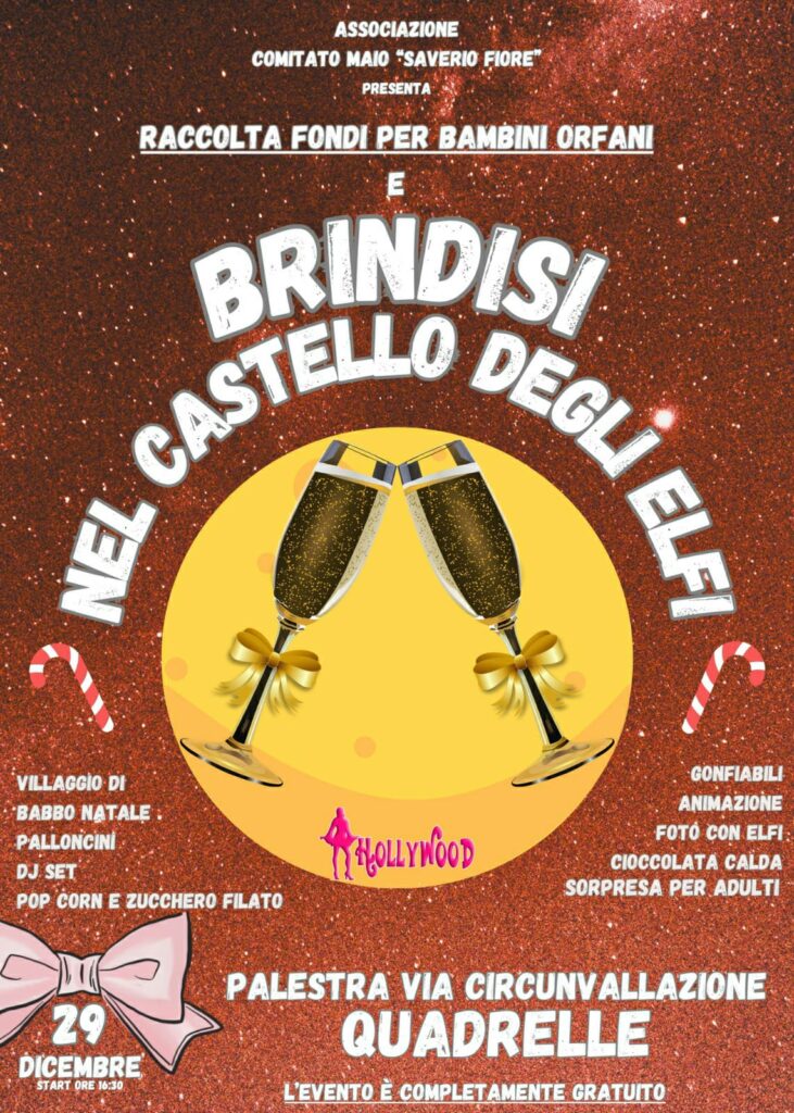 Quadrelle: Il comitato Maio Saverio Fiore vi invita a una serata indimenticabile per salutare il 2023 e accogliere il nuovo anno con amore e unione.