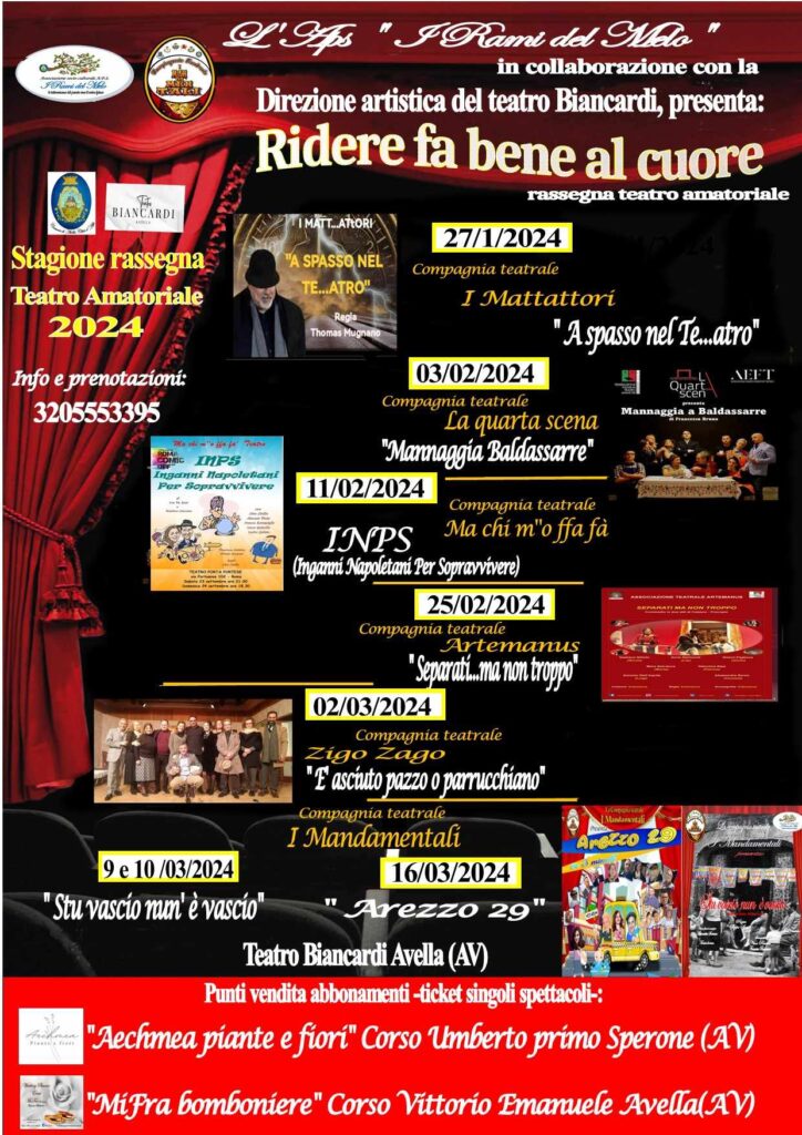 AVELLA.  Parte la rassegna al teatro Biancardi dellassociazione Rami del Melo.