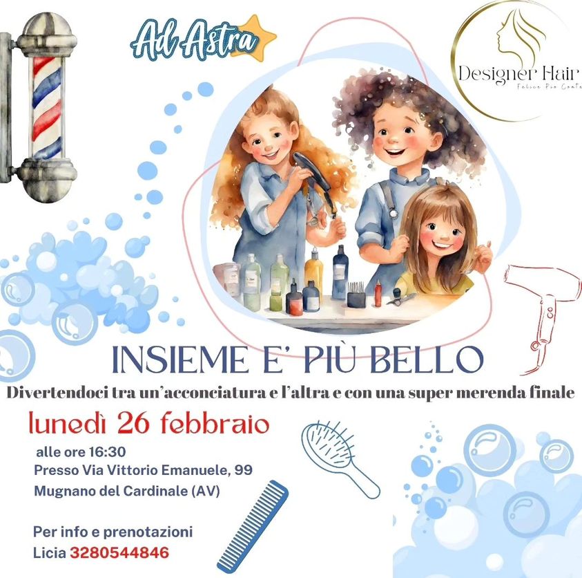 MUGNNAO DEL CARDINALE. Insieme è più bello: Un Pomeriggio di Bellezza per i Bimbi organizzato da Ad Astra e il Designer Hair Felice Pio Conte MUGNNAO DEL CARDINALE. Insieme è più bello: Un Pomeriggio di Bellezza per i Bimbi organizzato da Ad Astra e il Designer Hair Felice Pio Conte