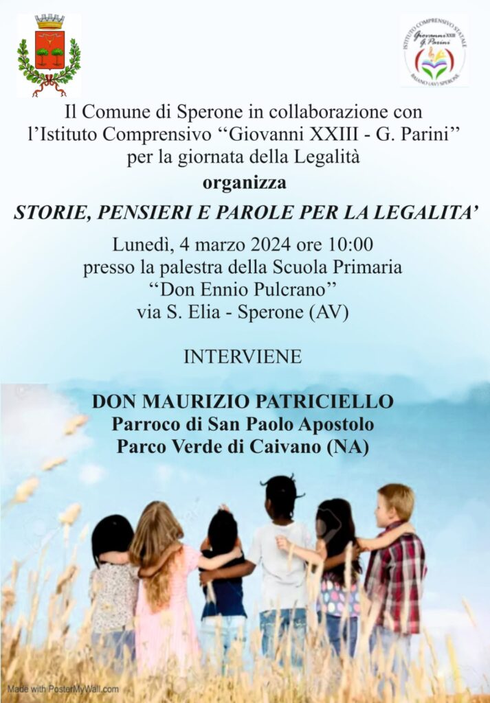 Storie, Pensieri e Parole per la Legalità a Sperone, con don Maurizio Patriciello