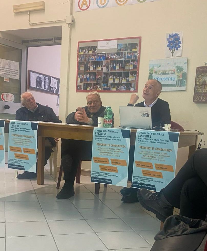 Ciclo di studi sullautonomia differenziata a Baiano: Il dott. Fedele Valentino analizza le ragioni della disparità Nord/Sud post unitario Ciclo di studi sullautonomia differenziata a Baiano: Il dott. Fedele Valentino analizza le ragioni della disparità Nord/Sud post unitario