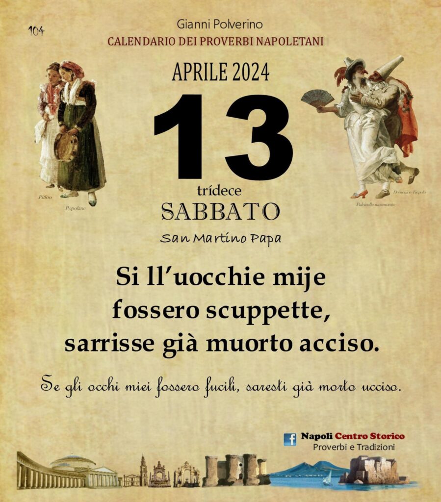 O PRUVERBIO D O JUORNO. Sabato 13 aprile 2024 O PRUVERBIO D O JUORNO. Sabato 13 aprile 2024