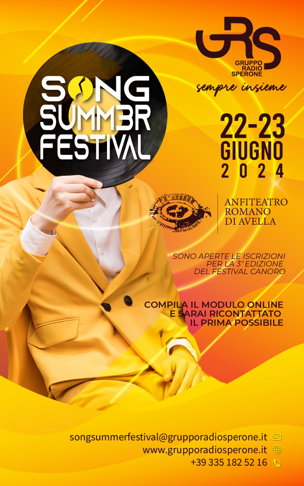 Il Gruppo Radio Sperone lancia la terza edizione del Song Summer Festival Il Gruppo Radio Sperone lancia la terza edizione del Song Summer Festival