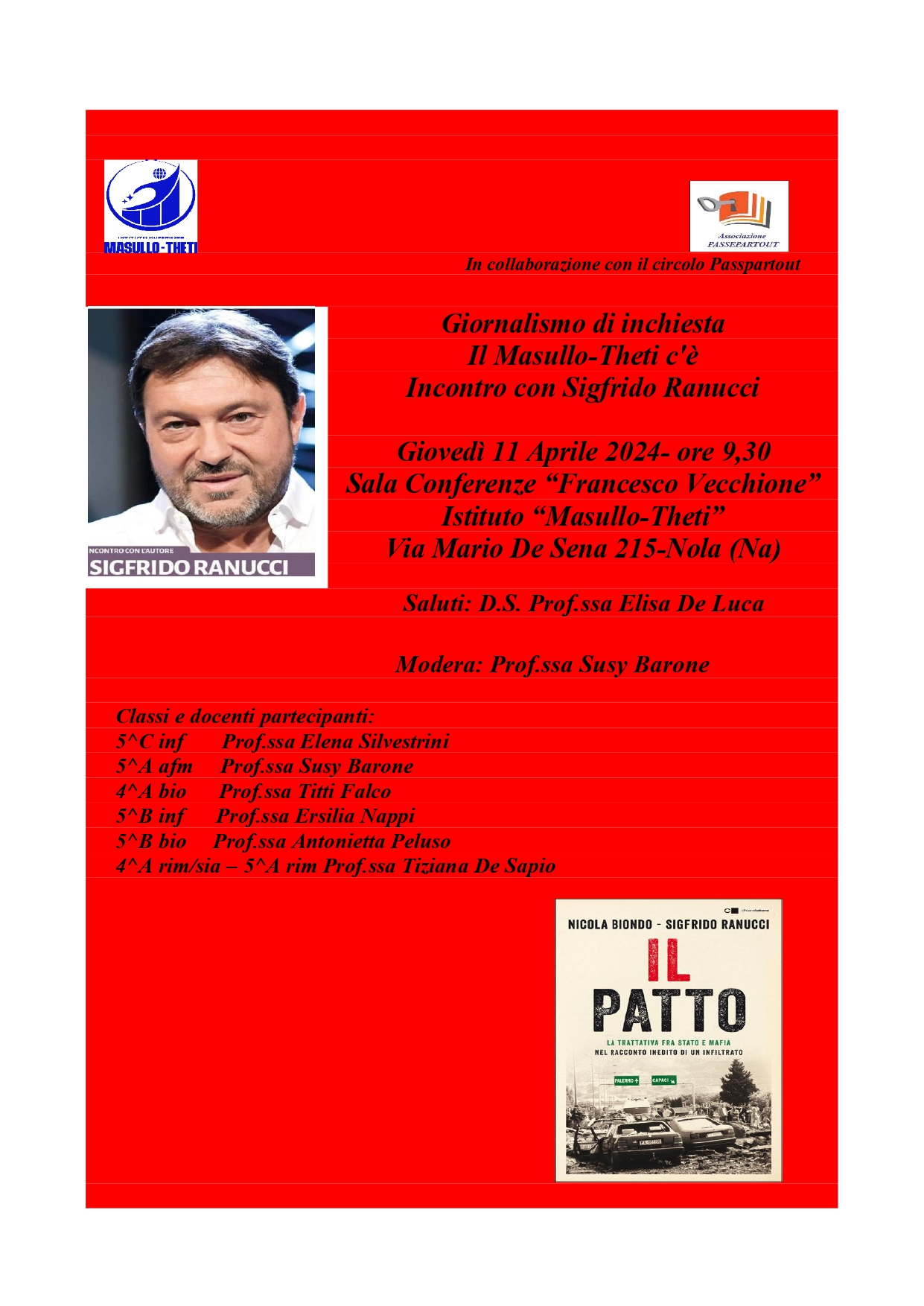 NOLA. Scuola e territorio Sigfrido Ranucci al Masullo Theti e al Museo storico archeologico, giovedì Rai Napoli, la Costituzione e i giovani, incontro con la scrittrice Sabrina Efionayi NOLA. Scuola e territorio Sigfrido Ranucci al Masullo Theti e al Museo storico archeologico, giovedì Rai Napoli, la Costituzione e i giovani, incontro con la scrittrice Sabrina Efionayi