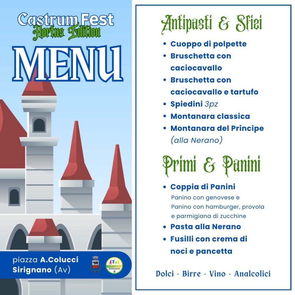 Castrum Fest   Hortus Edition: Un Weekend di Enogastronomia, Cultura e Musica a Sirignano