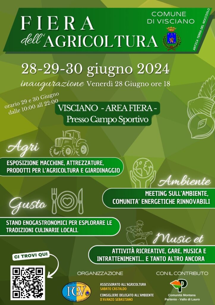 Fiera dell’Agricoltura a Visciano, dal 28 al 30 giugno Fiera dell’Agricoltura a Visciano, dal 28 al 30 giugno