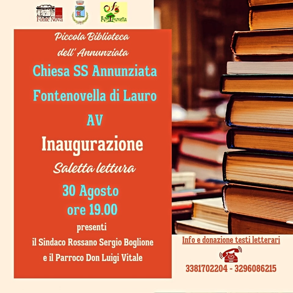 Inaugurazione della Piccola Biblioteca dellAnnunziata a Fontenovella di Lauro Inaugurazione della Piccola Biblioteca dellAnnunziata a Fontenovella di Lauro