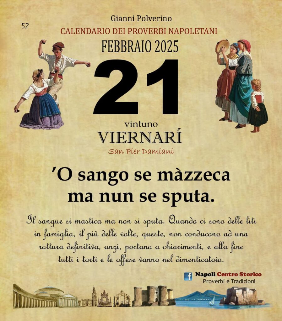 O PRUVERBIO D O JUORNO. Venerdì 21 febbraio 2025 O PRUVERBIO D O JUORNO. Venerdì 21 febbraio 2025