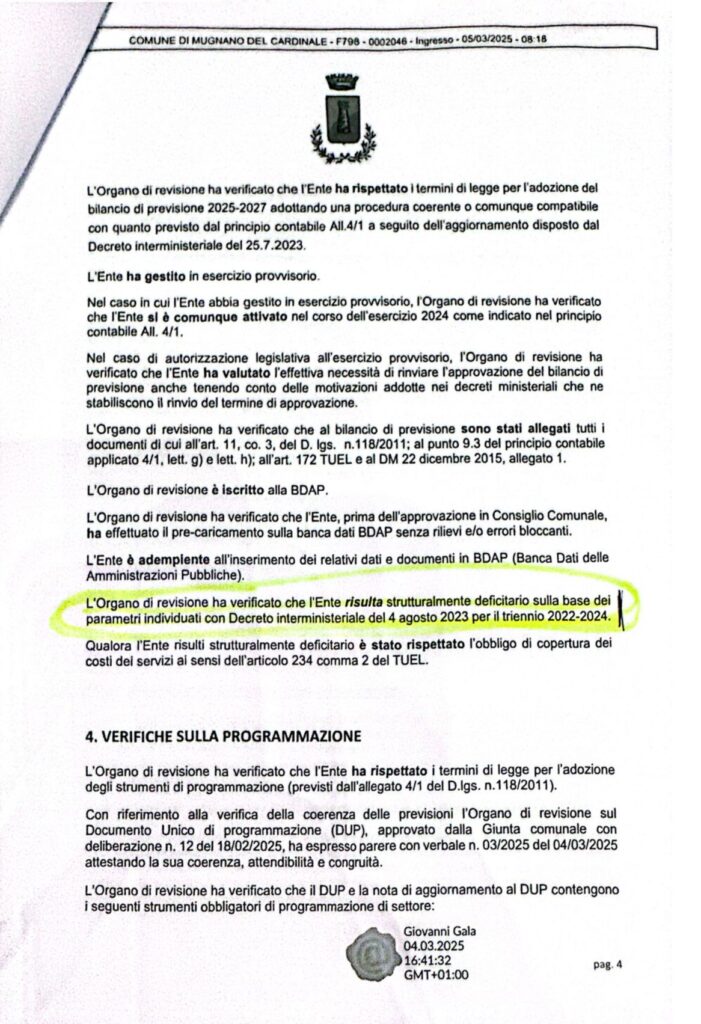 MUGNANO DEL CARDINALE. “OPERAZIONE VERITÀ”. La replica del gruppo consiliare Nuova Alleanza Popolare