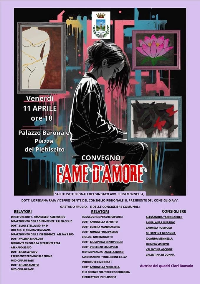 Torre del Greco, il Palazzo Baronale accoglie il convegno “Fame d’Amore”: una riflessione collettiva sulle fragilità affettive