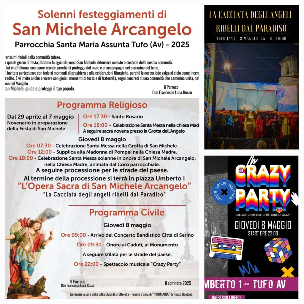 Tufo (AV)   L8 maggio torna in scena la rappresentazione in onore di San Michele Arcangelo.