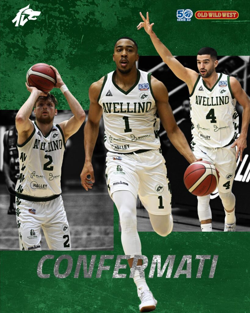 Avellino Basket riparte da Mussini, Lewis e Jurkatamm: tre conferme per un progetto ambizioso