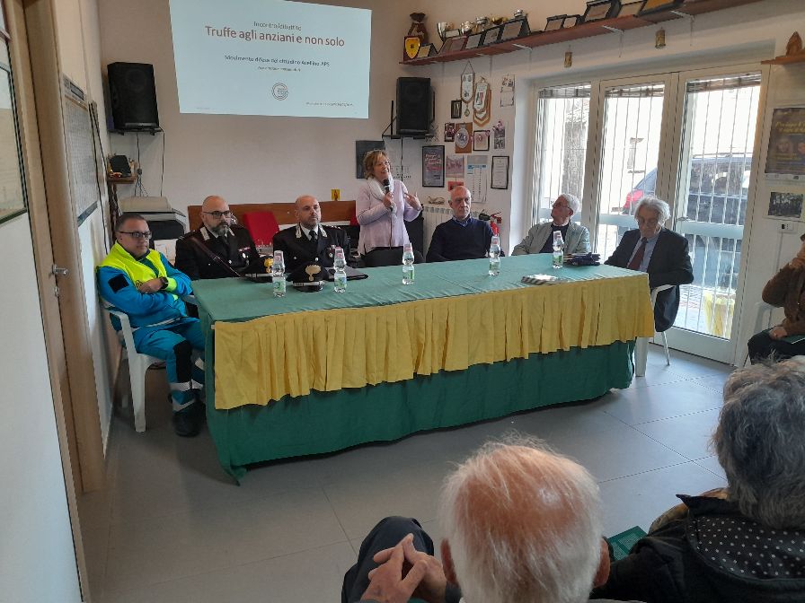Truffe agli anziani, incontro a Monteforte Irpino con il Capitano Giancarlo Iannelli Comandante la Compagnia dei Carabinieri di Baiano (AV).