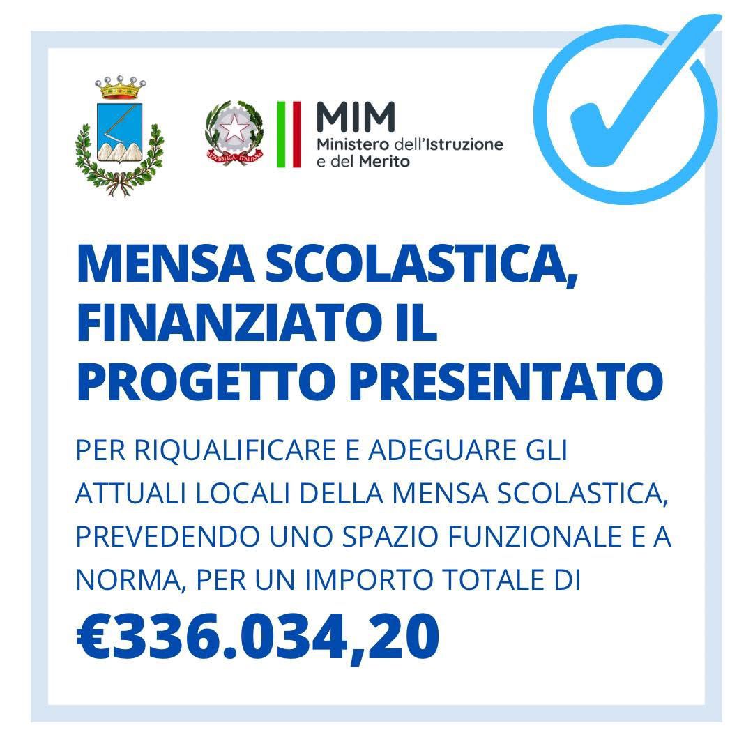 Montefalcione, in arrivo una nuova mensa scolastica: finanziato il progetto da oltre 336mila euro
