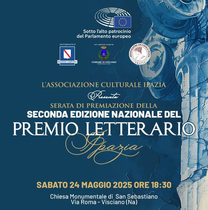 Il Premio Letterario Ipazia E.T.S. conquista il patrocinio della Regione Campania e dell’Unione Europea: oltre 200 autori per un evento di respiro nazionale