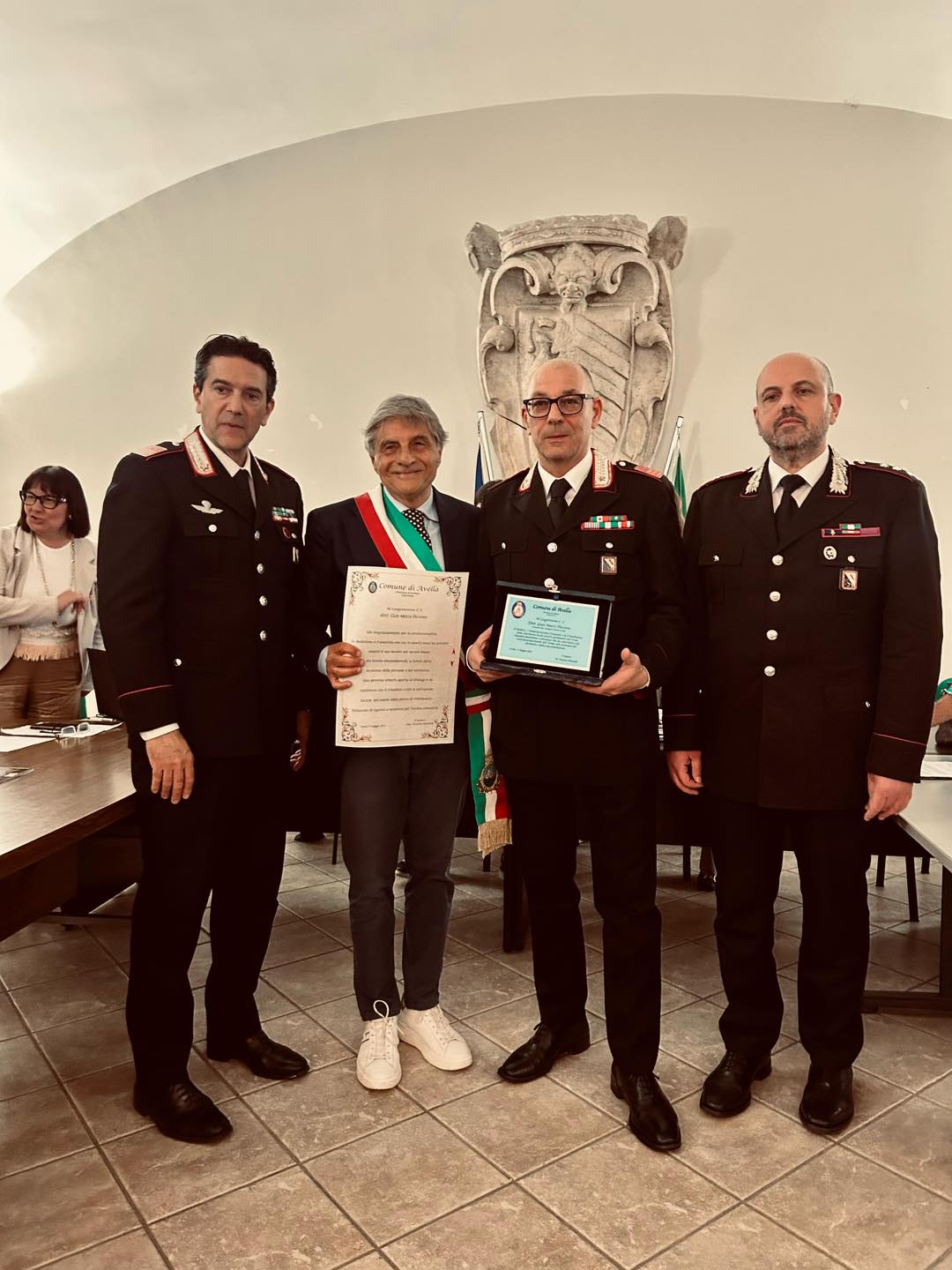 Encomio solenne al Luogotenente Gian Marco Piccione: riconoscimento del Consiglio Comunale di Avella