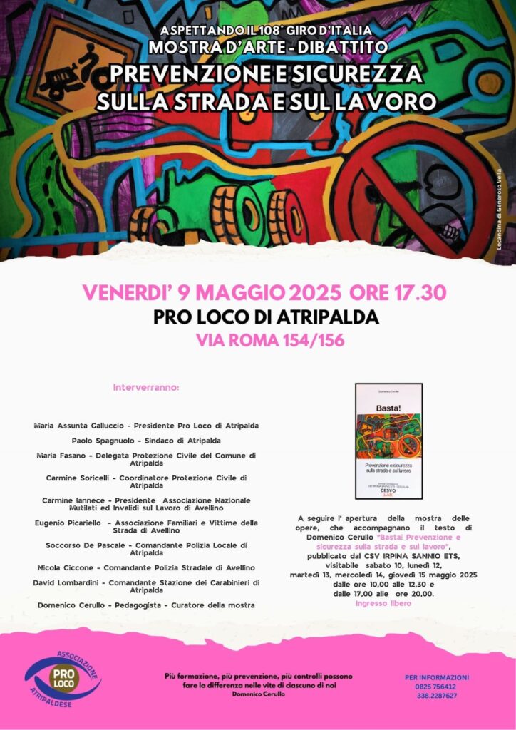 Atripalda: arte e dibattito per promuovere la sicurezza su strada e sul lavoro