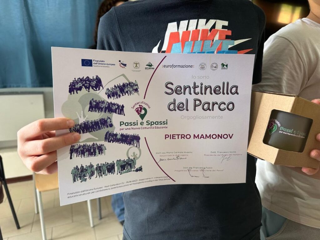 Baiano, 154 giovani “Sentinelle del Parco”: consegnati gli attestati del progetto “Sentieri dIrpinia”