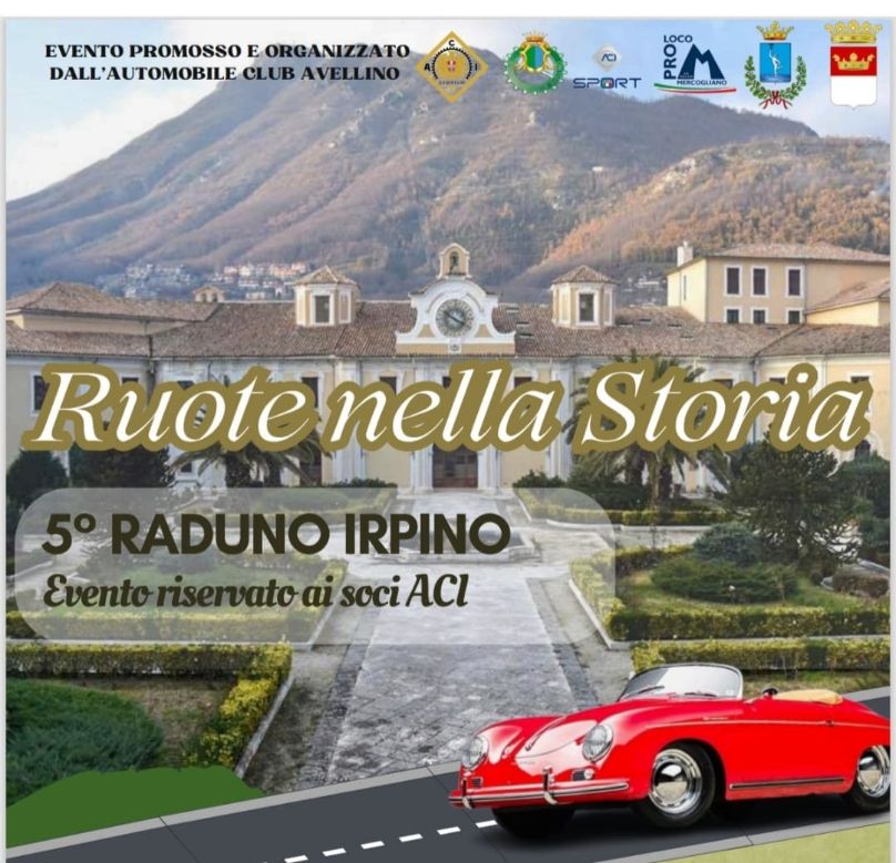 Mercogliano, torna “Ruote nella Storia”: il 5° Raduno Irpino accende i motori delle auto d’epoca