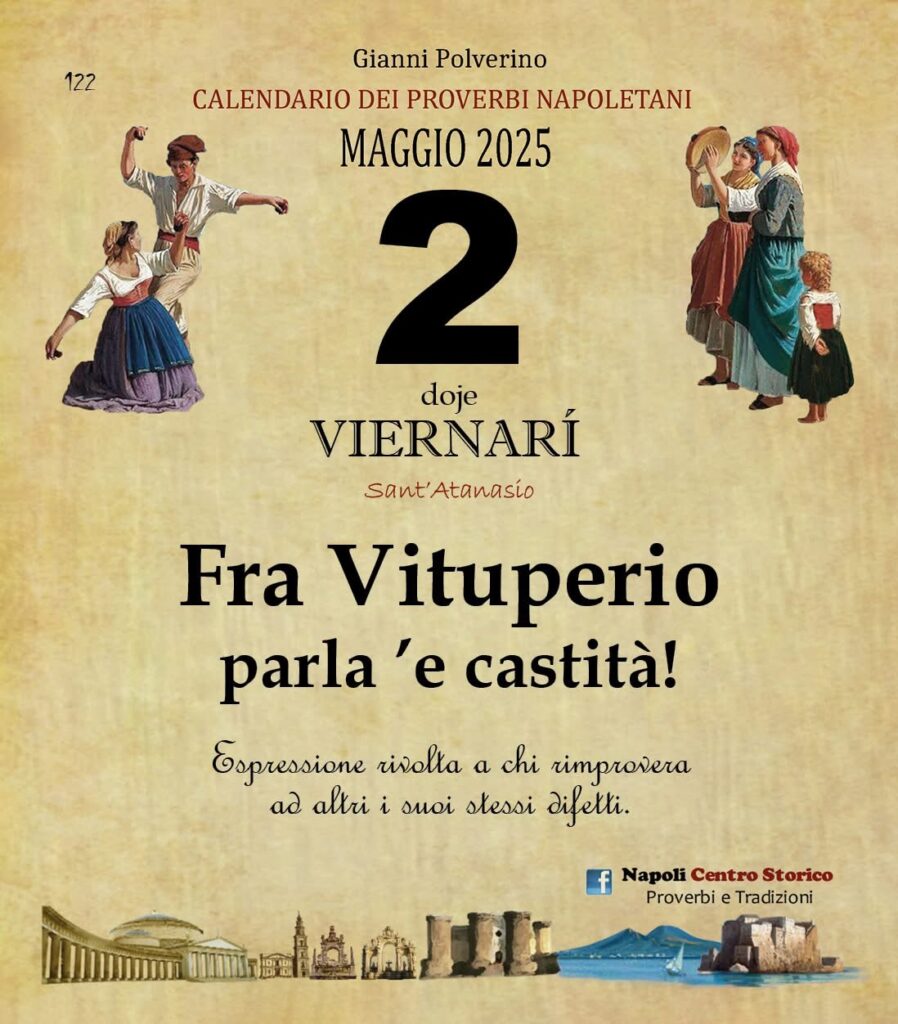 O PRUVERBIO D O JUORNO. Venerdì 2 maggio 2025