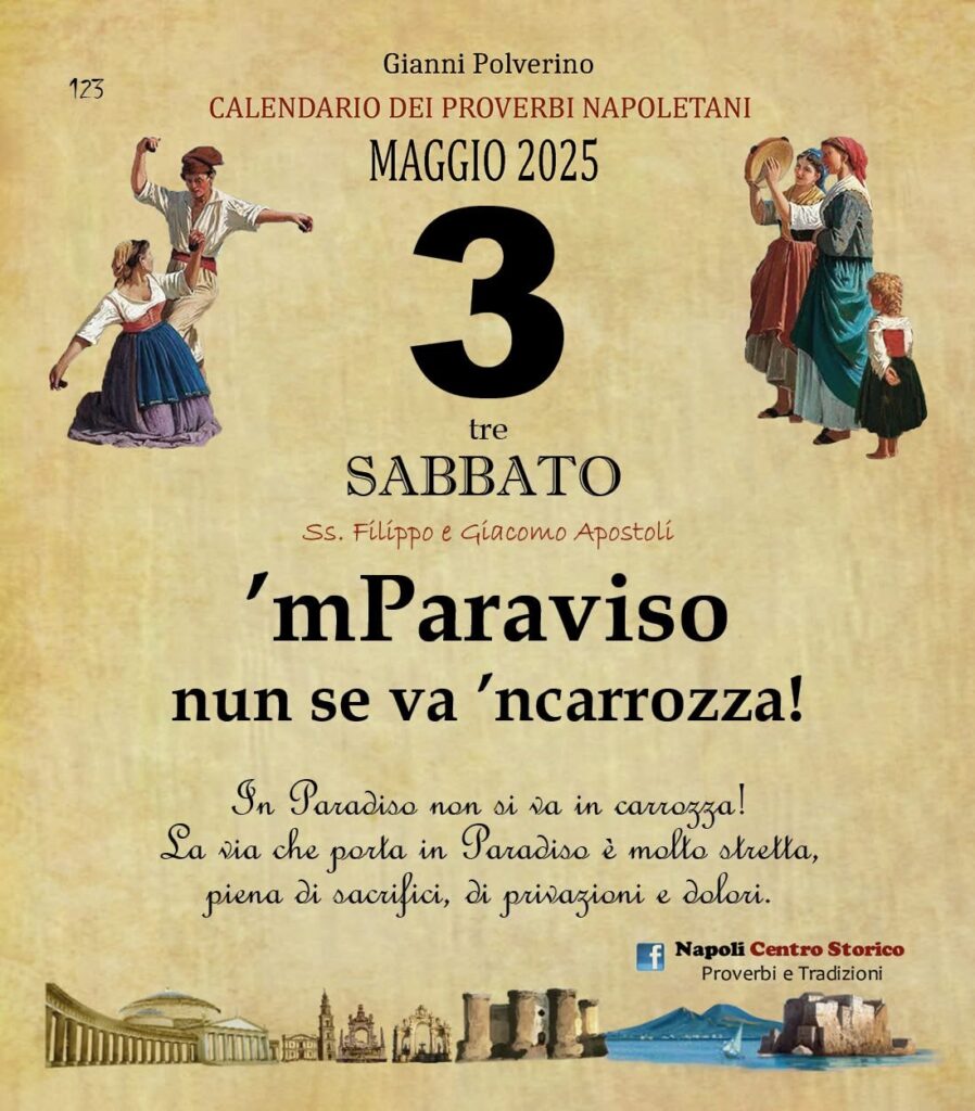 O PRUVERBIO D O JUORNO. Sabato 3 maggio 2025